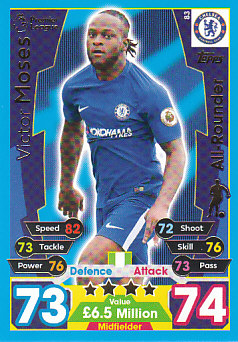 Victor Moses Chelsea 2017/18 Topps Match Attax All-Rounder #83